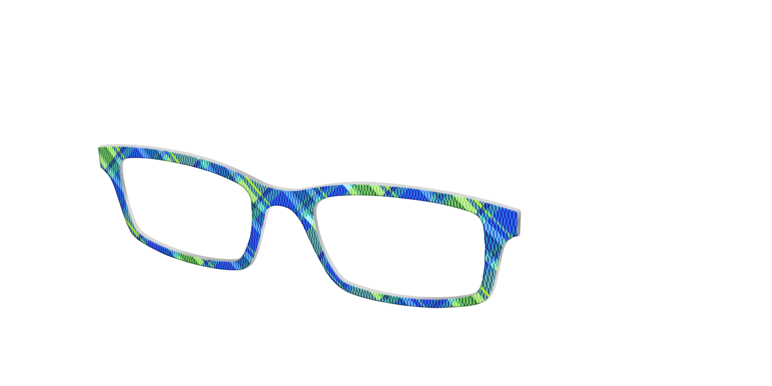 The Lime Plaid - Angle Top Image - Pair Eyewear