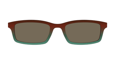 The Polarized Mahogany to Juniper Woodgrain Sun Top - Front Top Thumbnail - Pair Eyewear