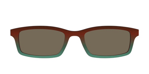 The Polarized Mahogany to Juniper Woodgrain Sun Top - Pair Eyewear