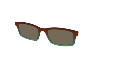The Polarized Mahogany to Juniper Woodgrain Sun Top - Angle Top Thumbnail - Pair Eyewear