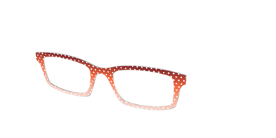 The Maroon to Blush Gradient Polka Dot - Angle Top Thumbnail - Pair Eyewear