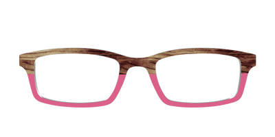 The Melon Pink Wood Split - Front Top Thumbnail - Pair Eyewear
