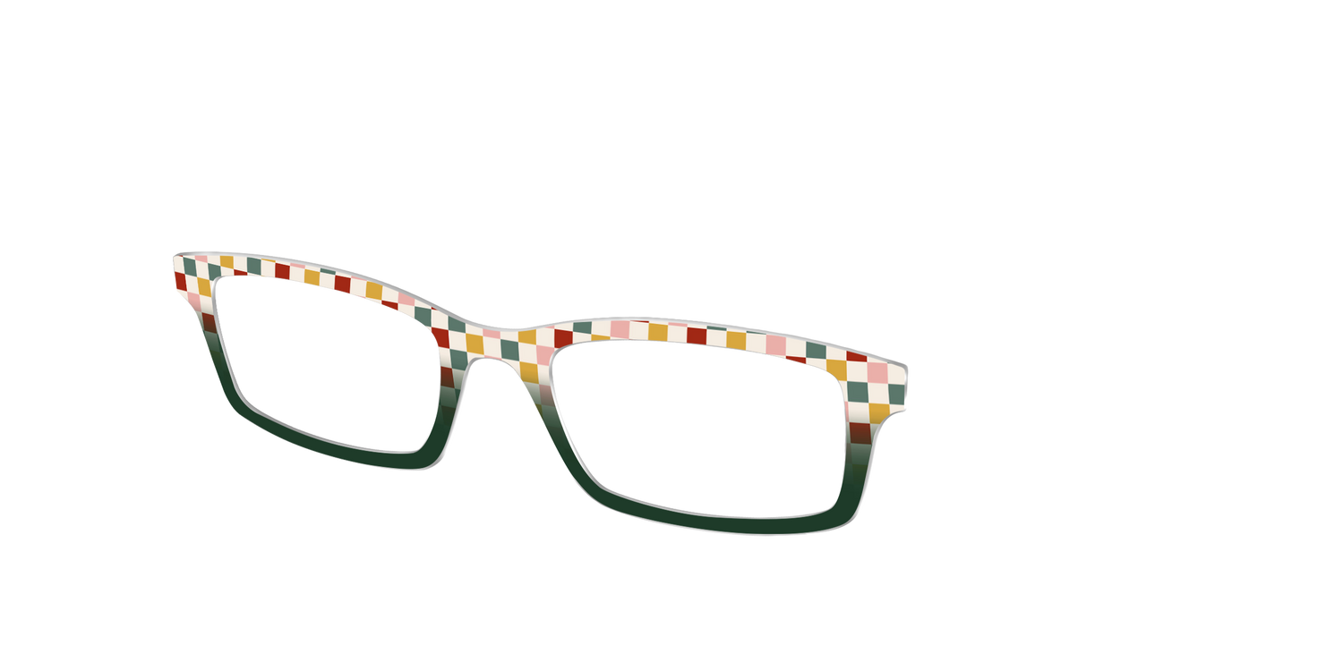 The Merry Mod Check - Angle Top Image - Pair Eyewear