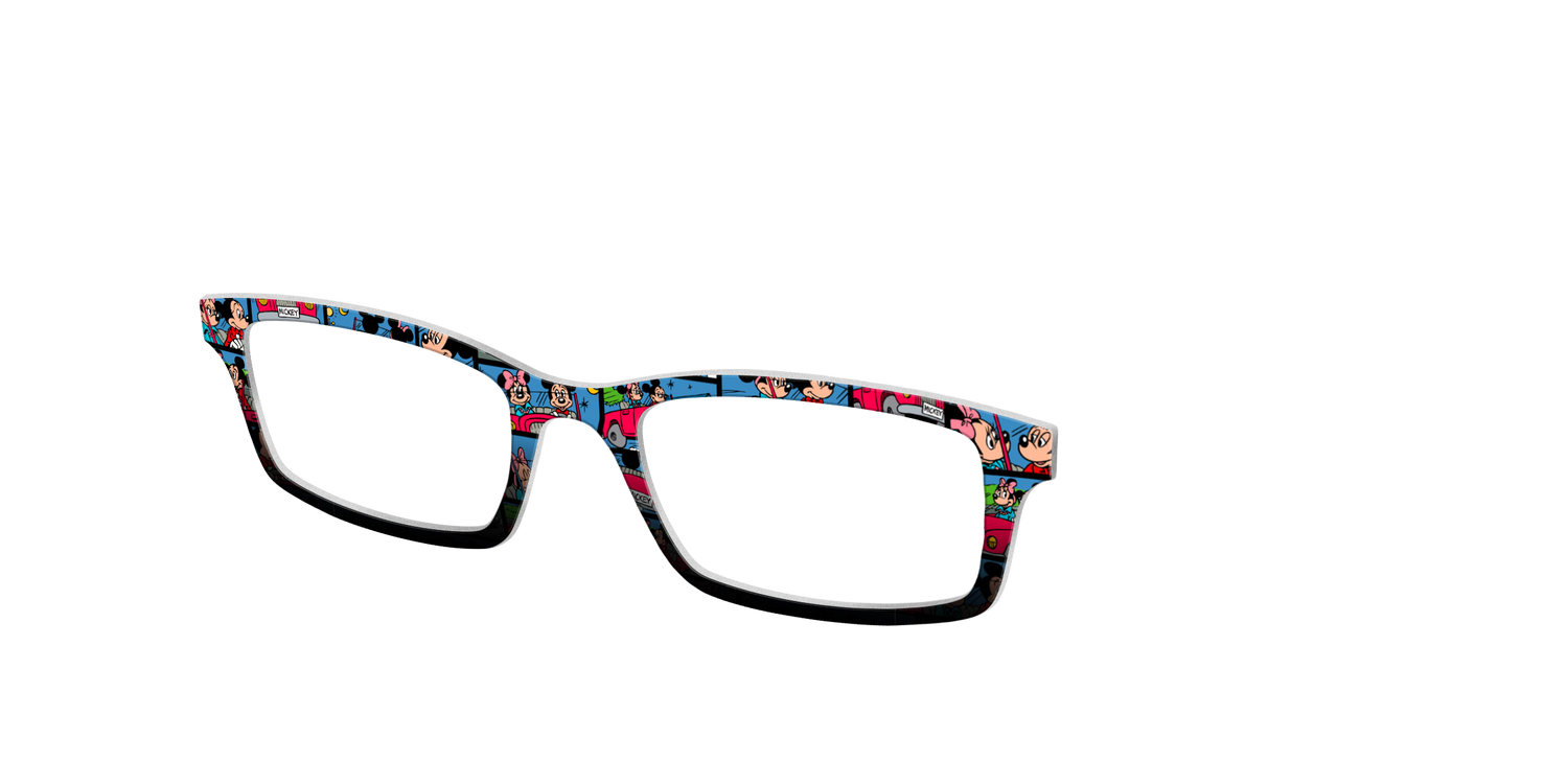 The Mickey & Minnie Comic Split - Angle Top Image - Pair Eyewear