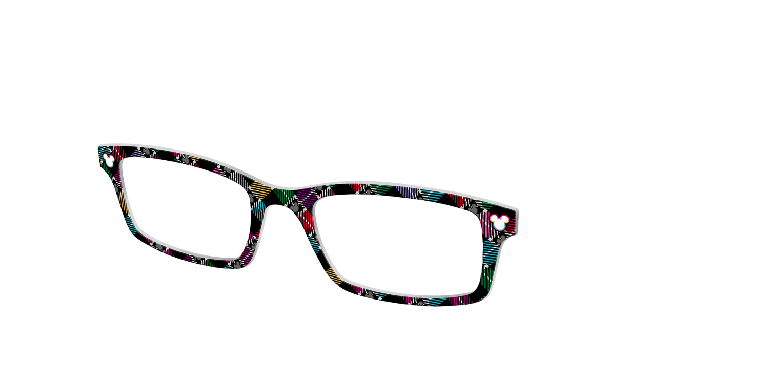 The Mickey Plaid - Angle Top Image - Pair Eyewear