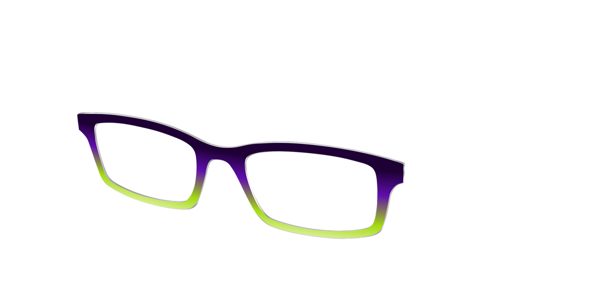 The Midnight to Electric Lime Gradient - Angle Top Image - Pair Eyewear