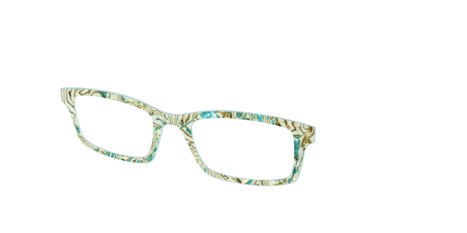 The Mint Jasper Pearl Marble - Angle Top Image - Pair Eyewear