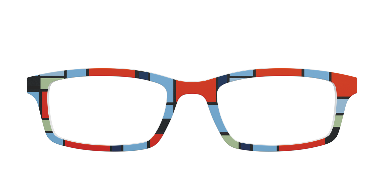 Mondrian Composition - Front Top Image - Pair Eyewear