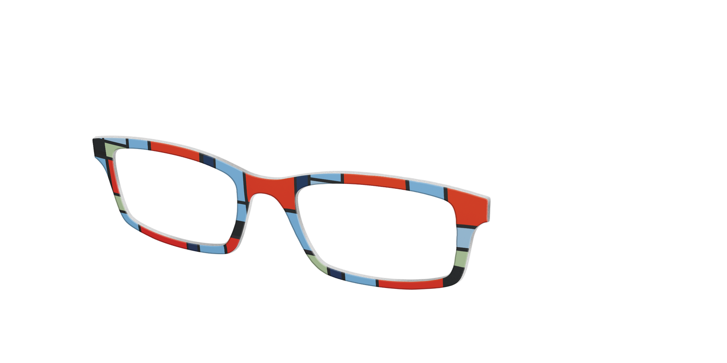 Mondrian Composition - Angle Top Image - Pair Eyewear