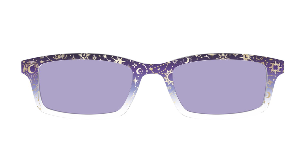 The Mythical Foil Charms with Celestial Purple Lens - Front Top Image - Pair Eyewear
