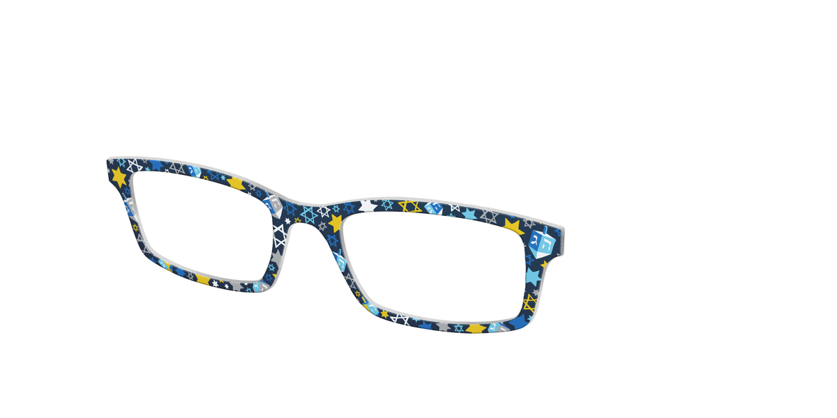 The Navy Hanukkah Stars - Angle Top Image - Pair Eyewear