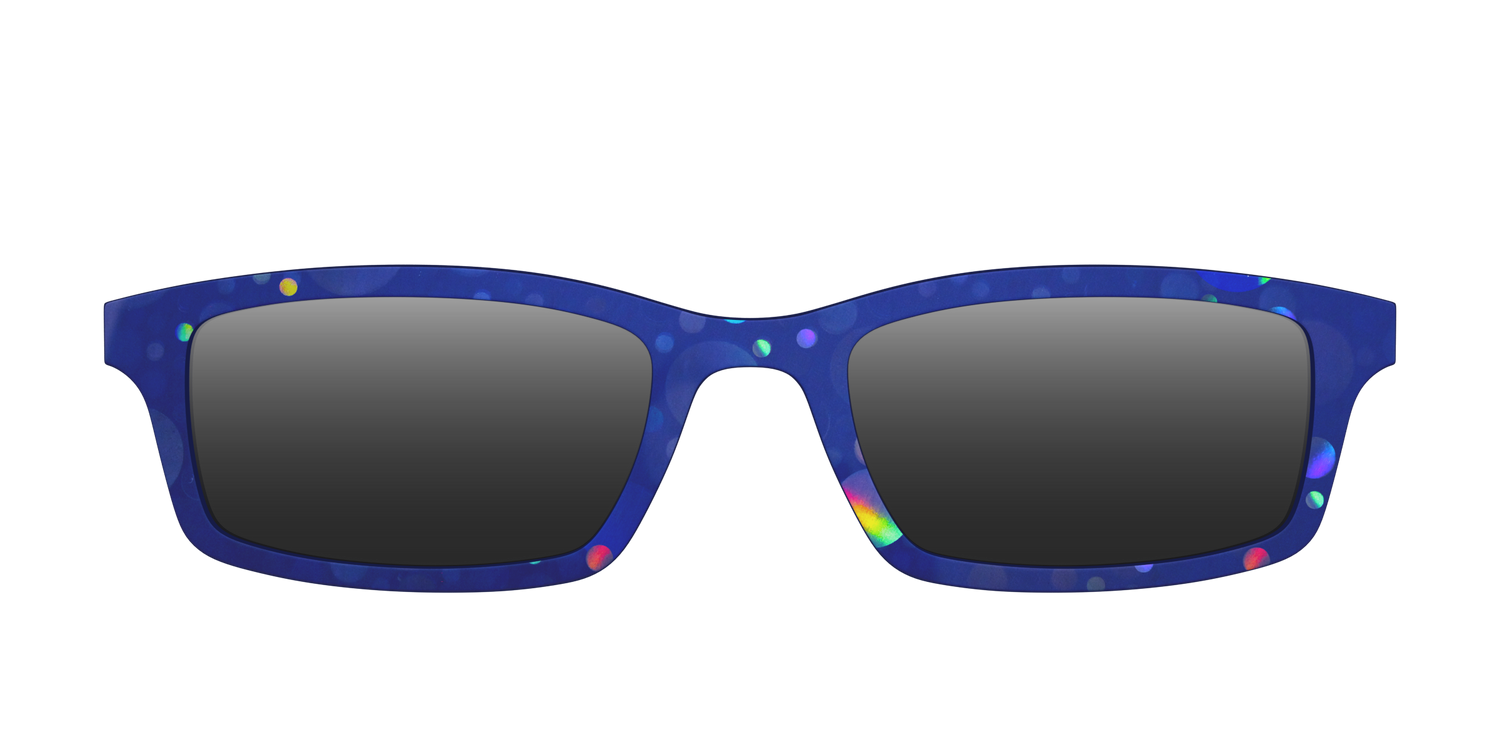 The Polarized Navy Holographic Bubbles Sun Top - Front Top Image - Pair Eyewear