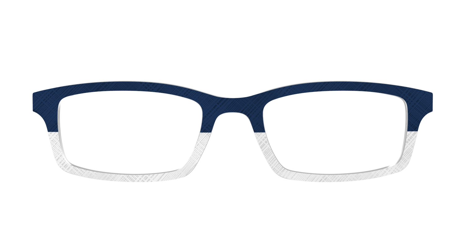 The Navy Plaid Crystal Split - Front Top Image - Pair Eyewear