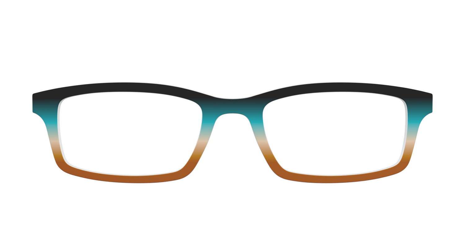 The Onyx to Rust Gradient - Front Top Image - Pair Eyewear