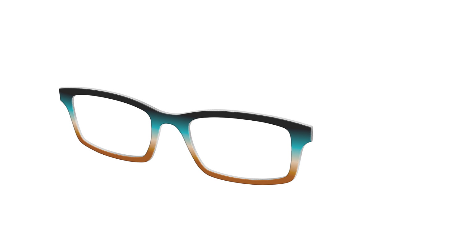 The Onyx to Rust Gradient - Angle Top Image - Pair Eyewear
