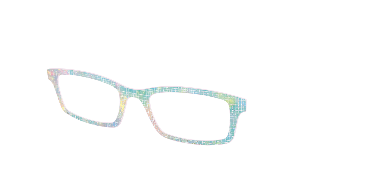The Pastel Gradient with Holographic Hatching - Angle Top Image - Pair Eyewear