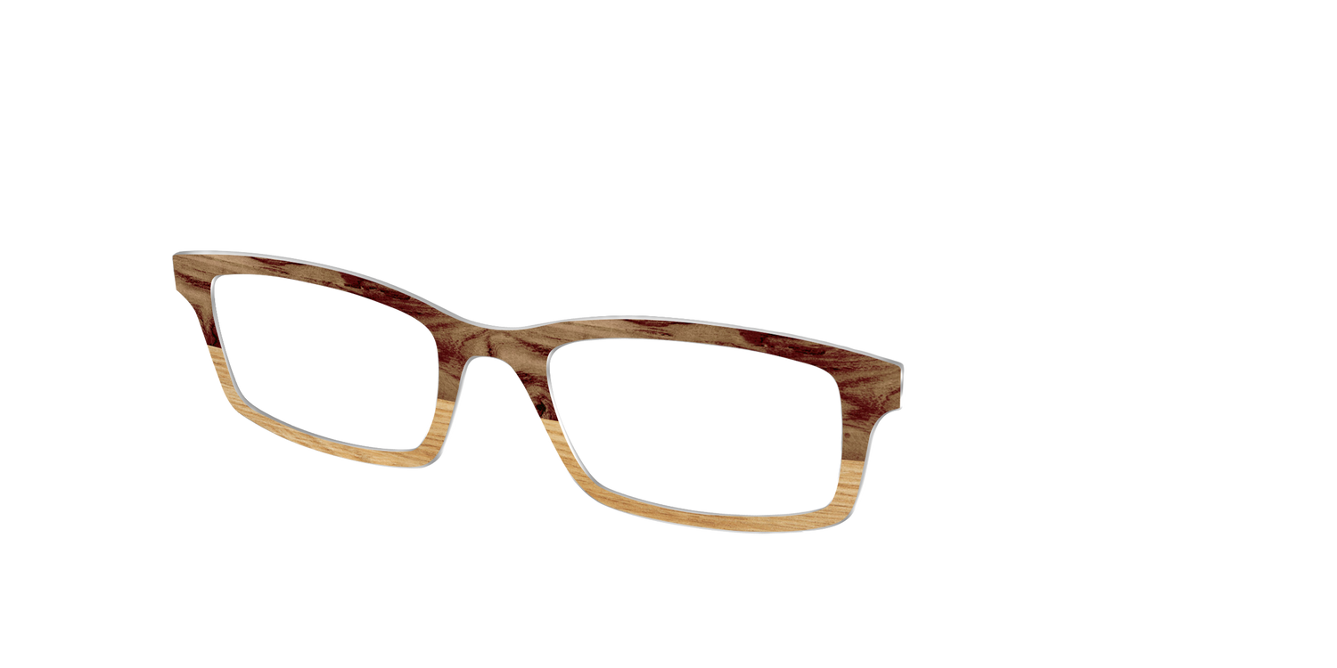 The Pirate Plank Wood Split - Angle Top Image - Pair Eyewear