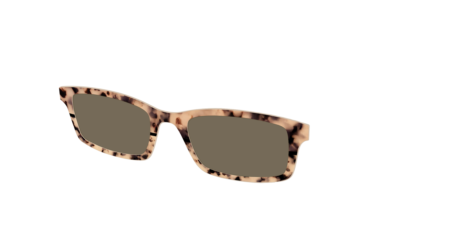 The Polarized Bisque Tortoise Split Sun Top - Angle Top Image - Pair Eyewear