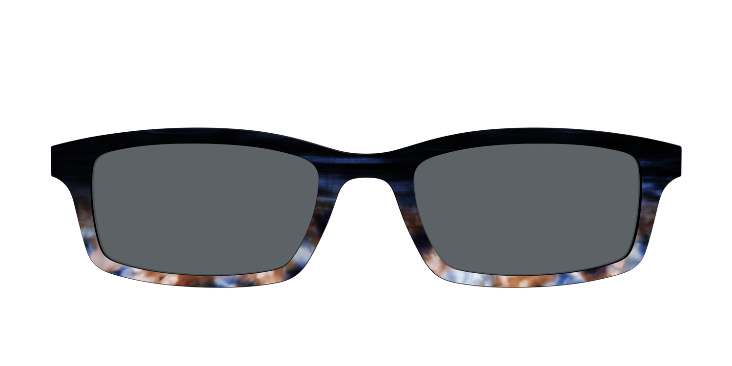 The Polarized Blue Horn Tortoise Sun Top - Front Top Image - Pair Eyewear
