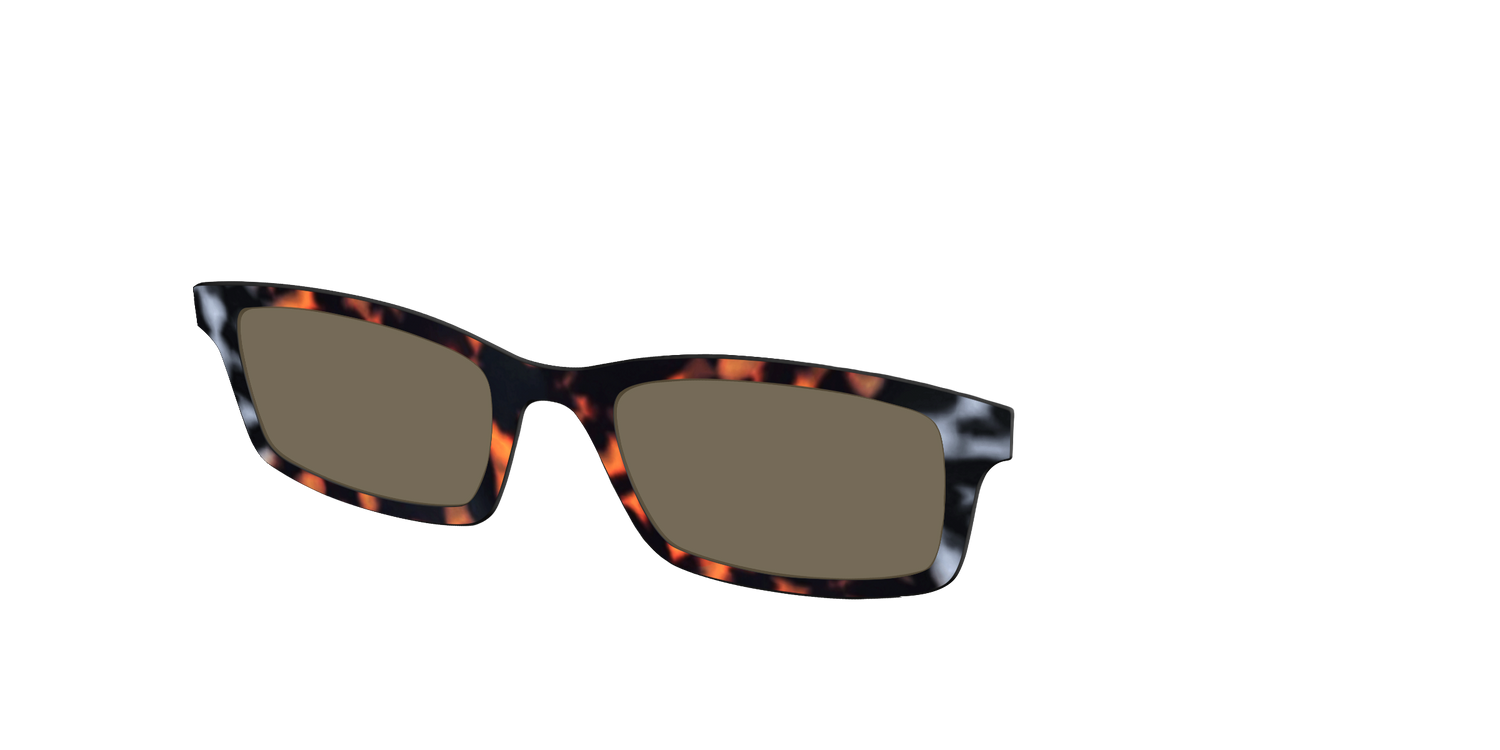 The Polarized Gray & Amber Tortoise Sun Top - Angle Top Image - Pair Eyewear