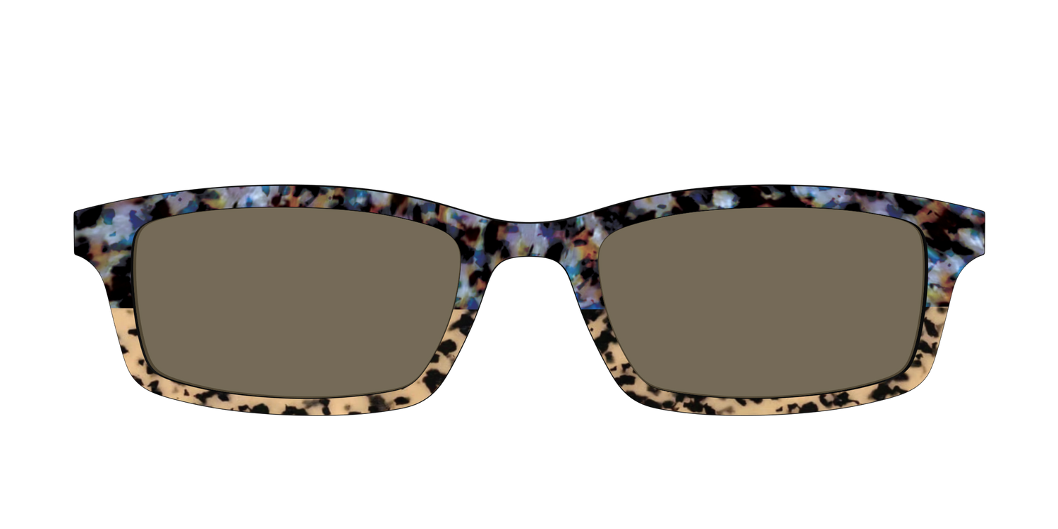 The Polarized Oasis Tortoise Split Sun Top - Front Top Image - Pair Eyewear
