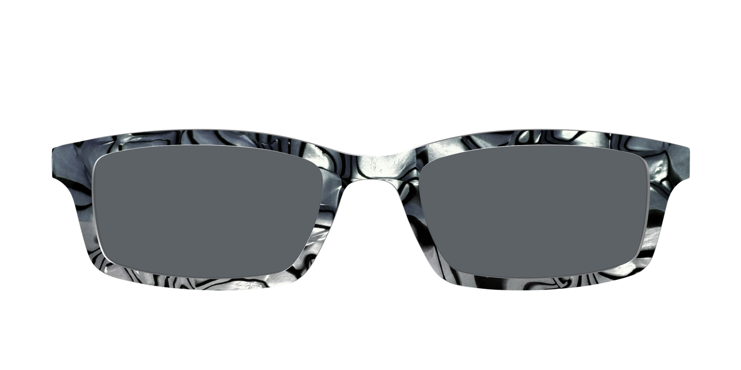 The Polarized Zebra Pearl Split Sun Top - Front Top Image - Pair Eyewear
