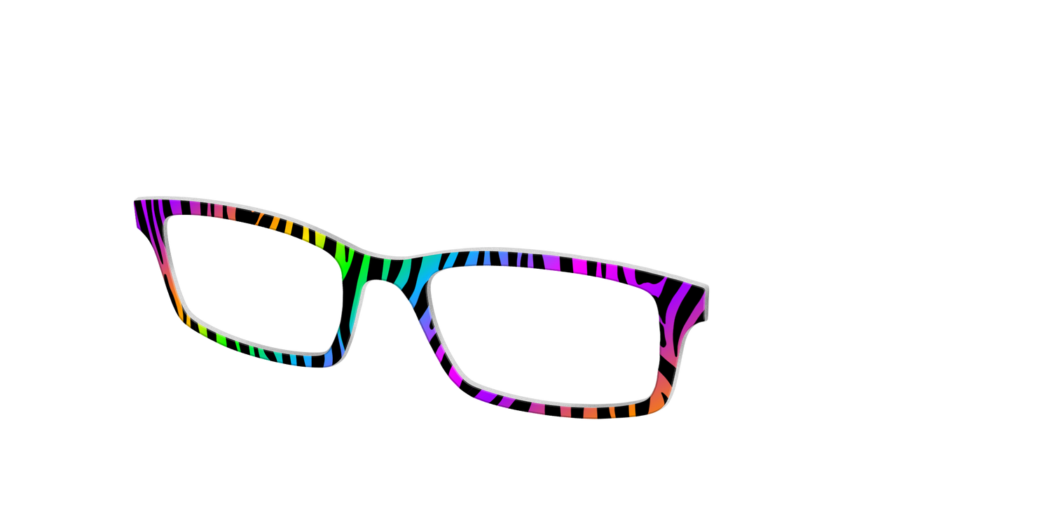The Prismatic Zebra - Angle Top Image - Pair Eyewear