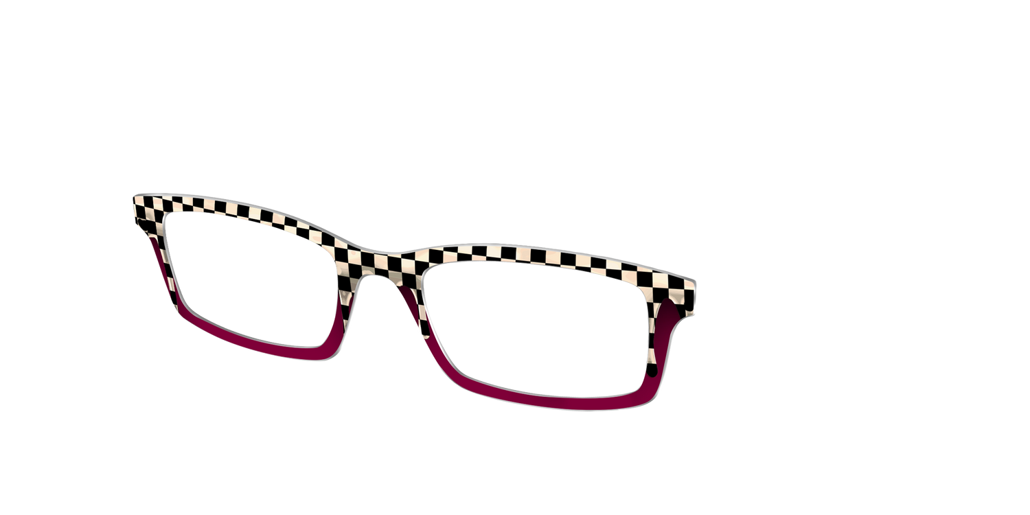 The Punk Rock Checkerboard - Angle Top Image - Pair Eyewear