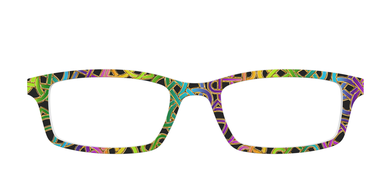 The Rainbow Celtic Chrome - Front Top Image - Pair Eyewear