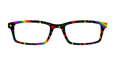 The Rainbow Chalk Doodles - Front Top Thumbnail - Pair Eyewear