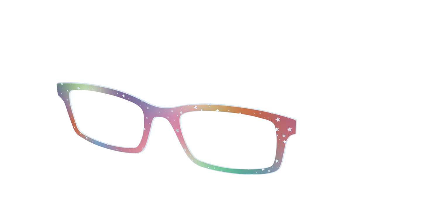 The Rainbow Holographic Celestial - Angle Top Image - Pair Eyewear