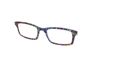 The Rainbow Splatter Black - Angle Top Thumbnail - Pair Eyewear