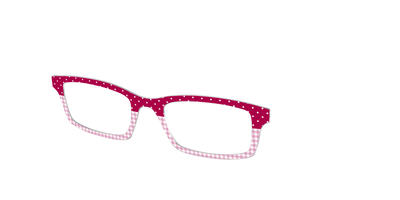 The Raspberry Pin Dot Split - Angle Top Thumbnail - Pair Eyewear