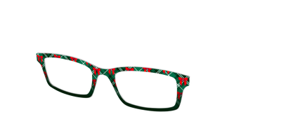 The Ribbon-Clad Plaid - Angle Top Thumbnail - Pair Eyewear