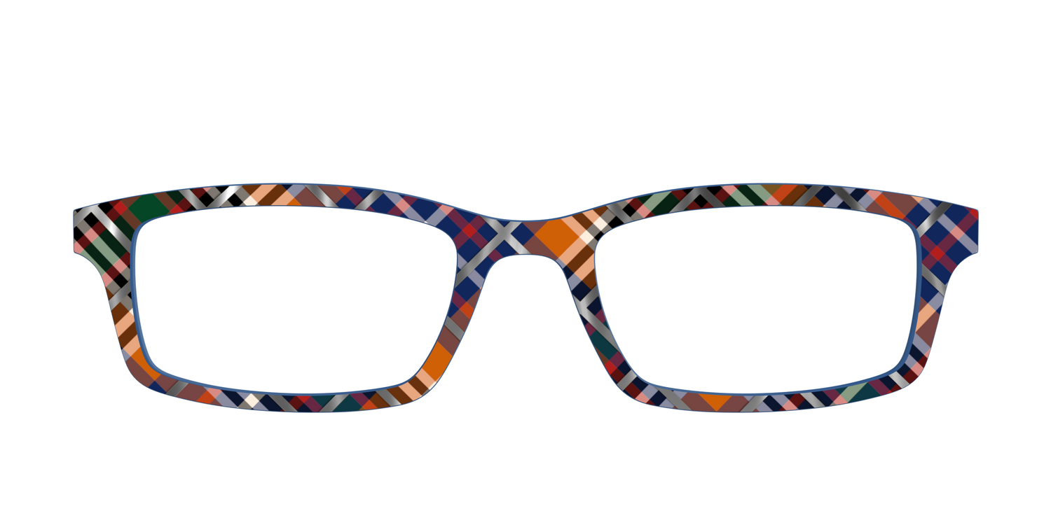 The Scholastic Plaid with Foil - Front Top Image - Pair Eyewear
