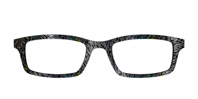 The Silver Holographic Spell Sparks - Front Top Thumbnail - Pair Eyewear