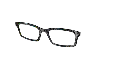The Silver Holographic Spell Sparks - Angle Top Thumbnail - Pair Eyewear