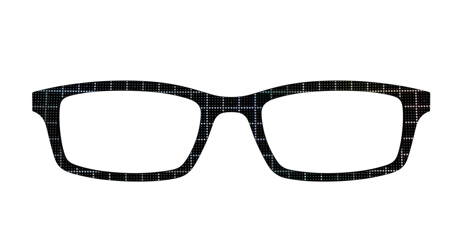The Silver Iridescent Grid - Front Top Image - Pair Eyewear