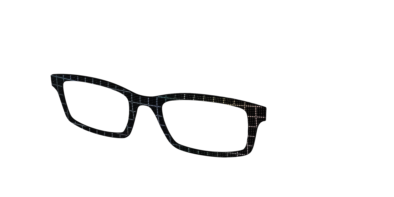 The Silver Iridescent Grid - Angle Top Image - Pair Eyewear