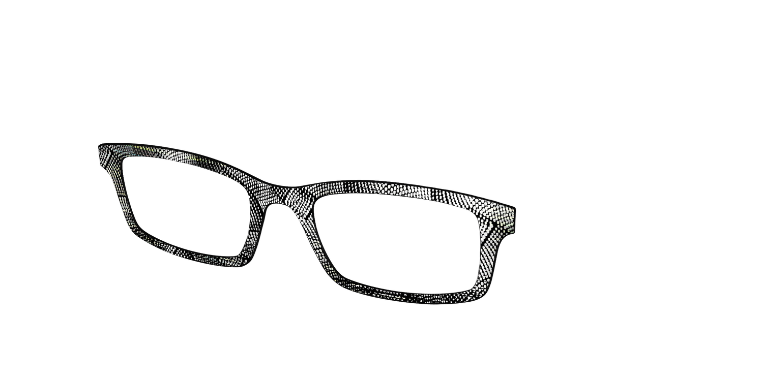 The Silver Iridescent Sound Waves - Angle Top Image - Pair Eyewear