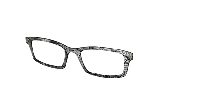 The Silver Iridescent Sound Waves - Angle Top Thumbnail - Pair Eyewear