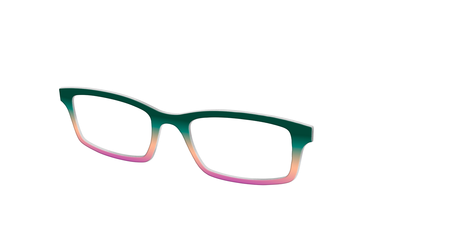 The Spruce to Rosewood Gradient - Angle Top Image - Pair Eyewear