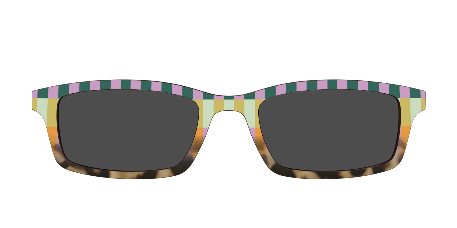 The Polarized Summer Stripes Tortoise Sun Top - Front Top Image - Pair Eyewear