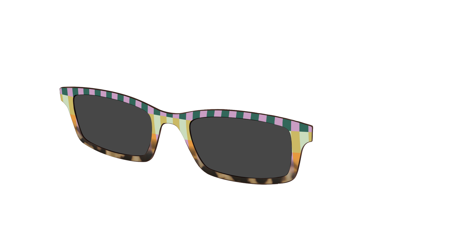 The Polarized Summer Stripes Tortoise Sun Top - Angle Top Image - Pair Eyewear