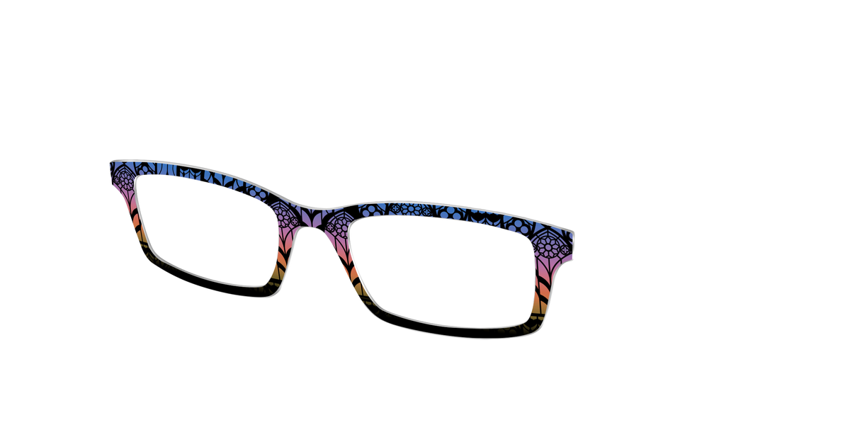 The Sunset Stained Glass - Angle Top Image - Pair Eyewear