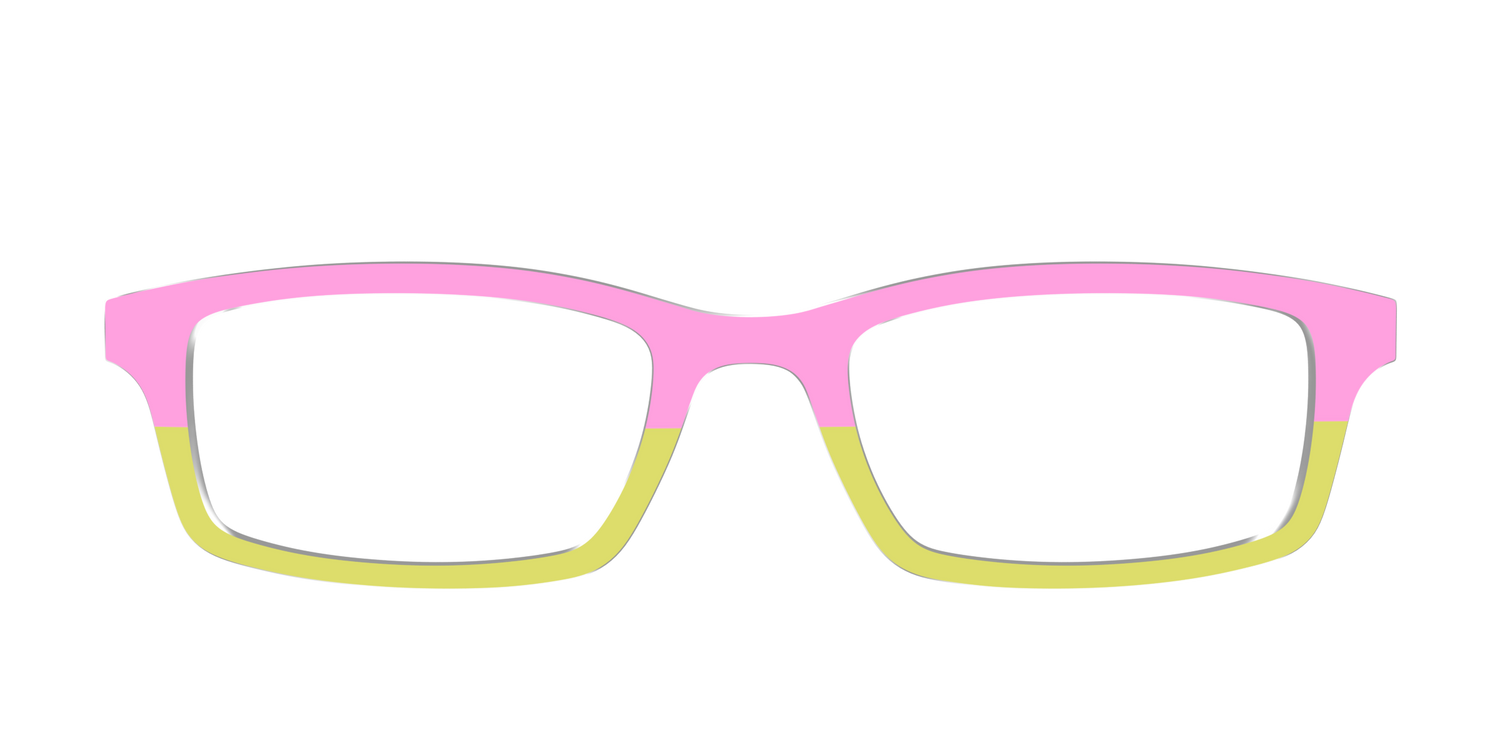 The Sweet Pea & Chartreuse Split - Front Top Image - Pair Eyewear