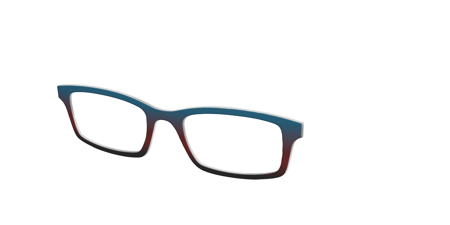 The Teal to Espresso Gradient - Angle Top Image - Pair Eyewear