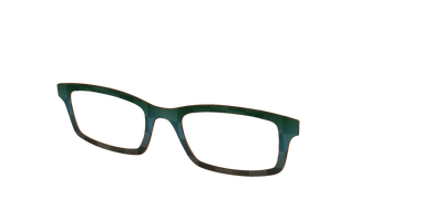 The Teal to Walnut Matte Check - Angle Top Thumbnail - Pair Eyewear