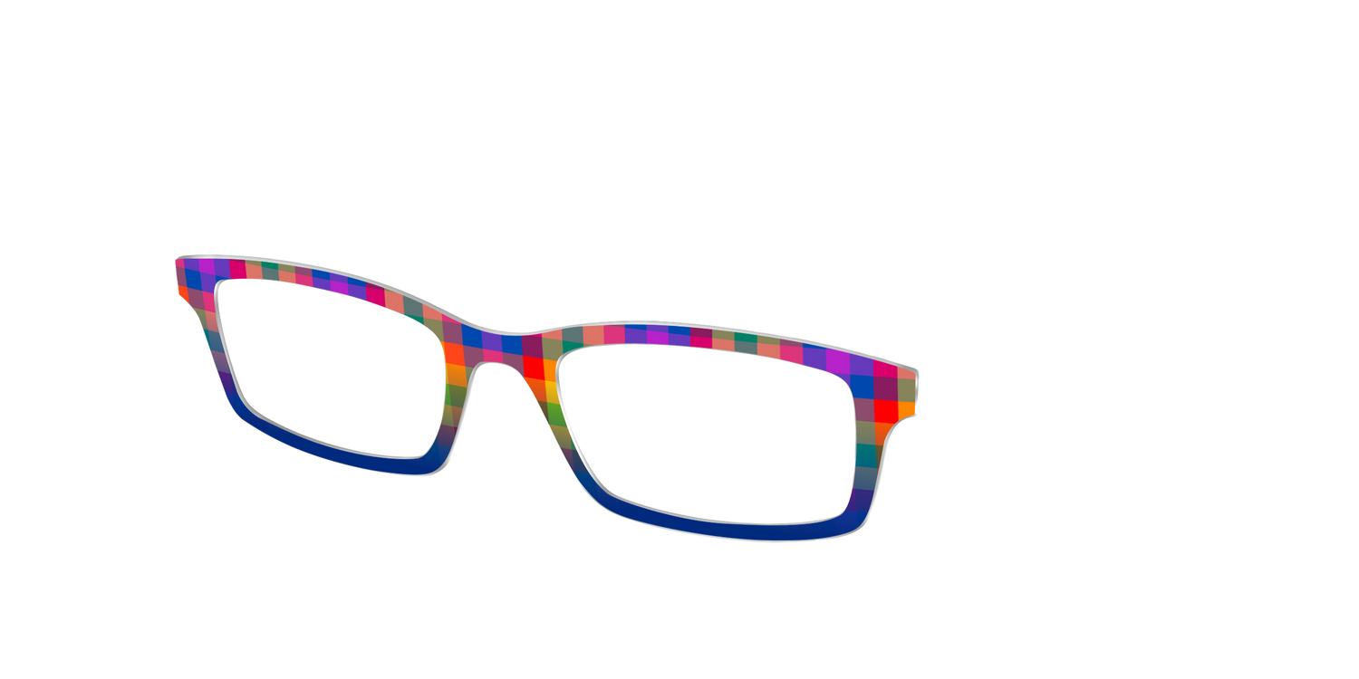 The Technicolor Gingham - Angle Top Image - Pair Eyewear