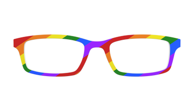 The Traditional Pride Flag - Front Top Thumbnail - Pair Eyewear